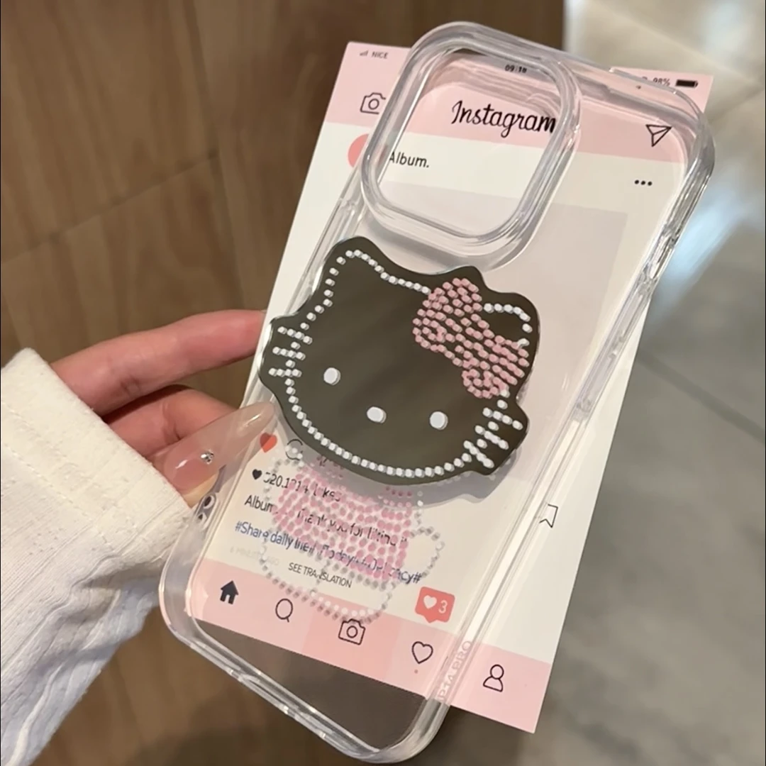 韩风波点镜面KT适用iPhone16手机壳13软壳15苹果华为vivo小米oppo