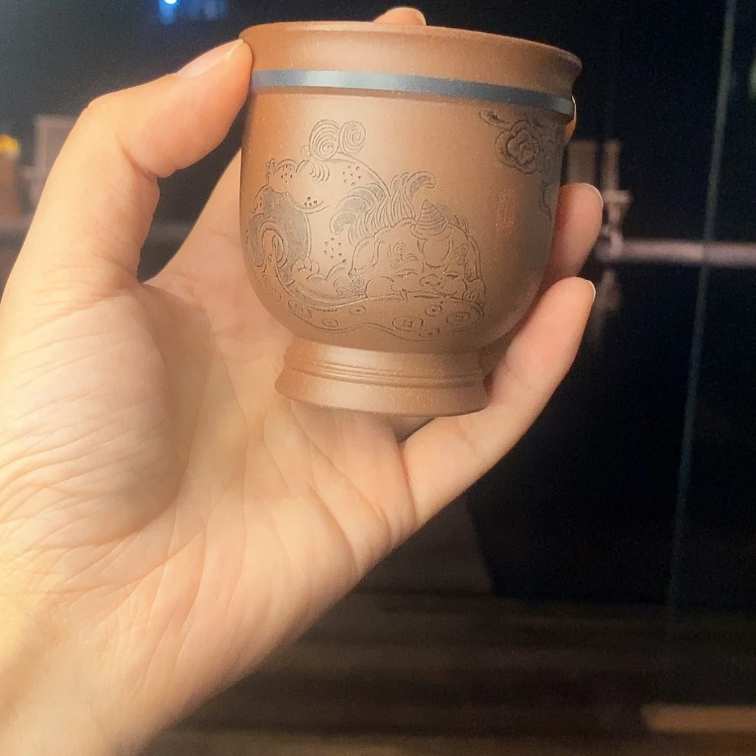 紫砂茶杯宜兴紫砂杯
