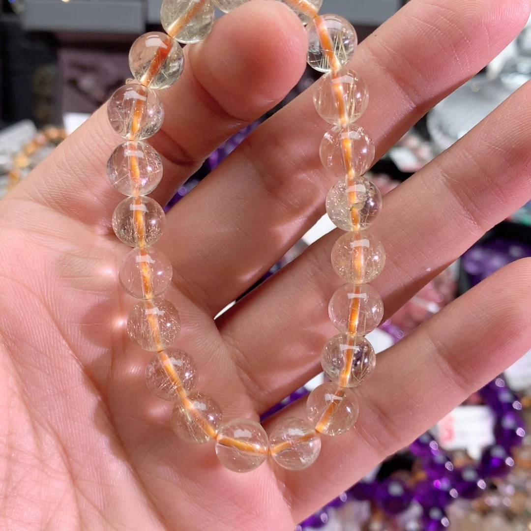 发晶手串未镶嵌小****ờ发晶手链9+