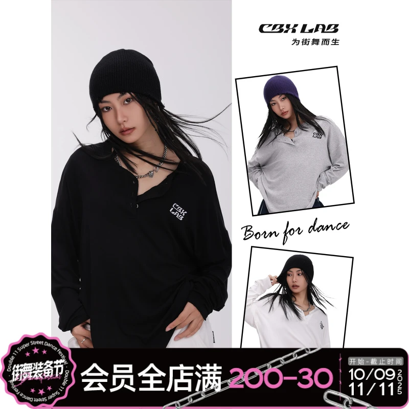 CBXLAB潮牌慵懒爵士长袖休闲女春季街头上衣百搭时尚韩版酷【达人】