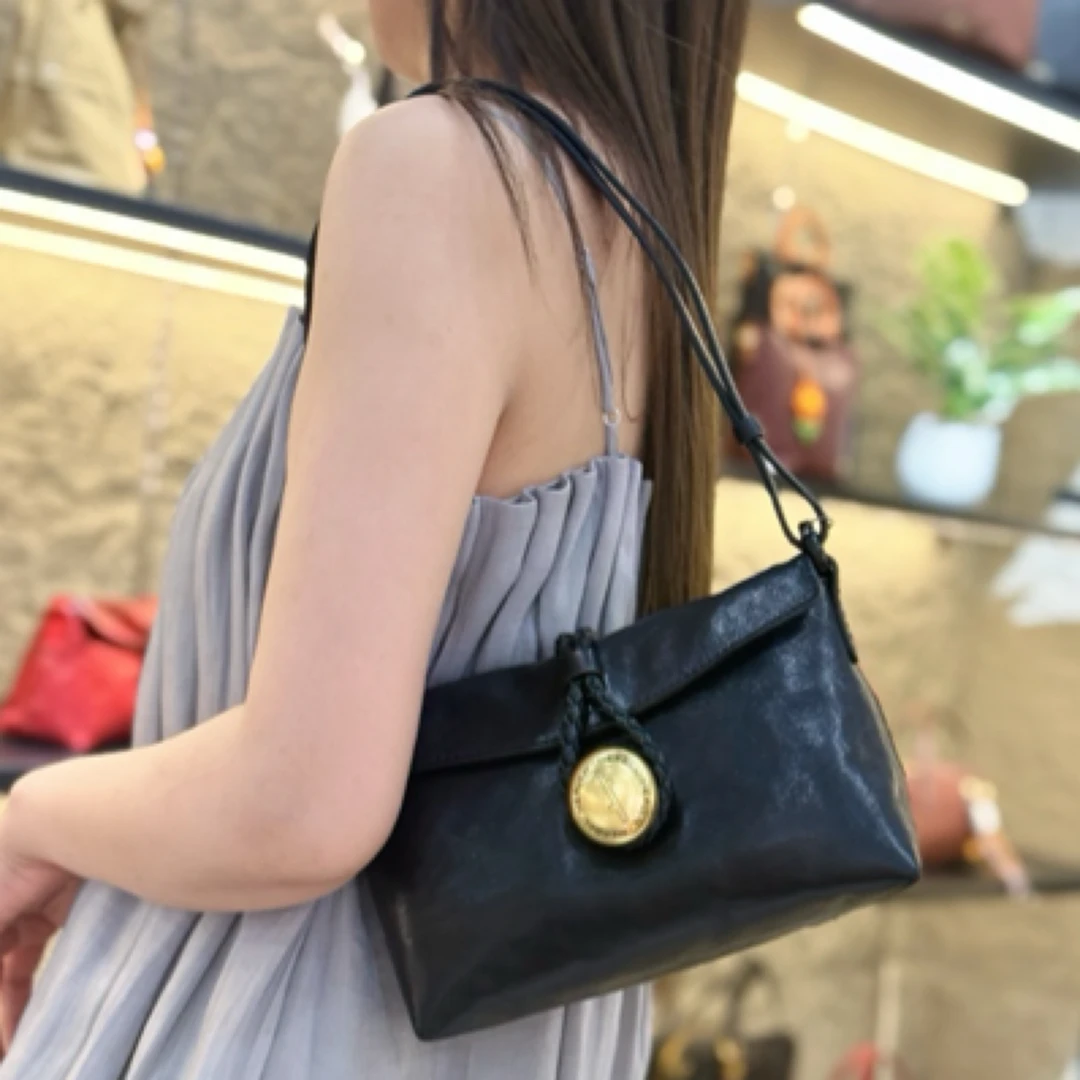 食草堂手工头层皮 单肩斜挎包 梵洛-1