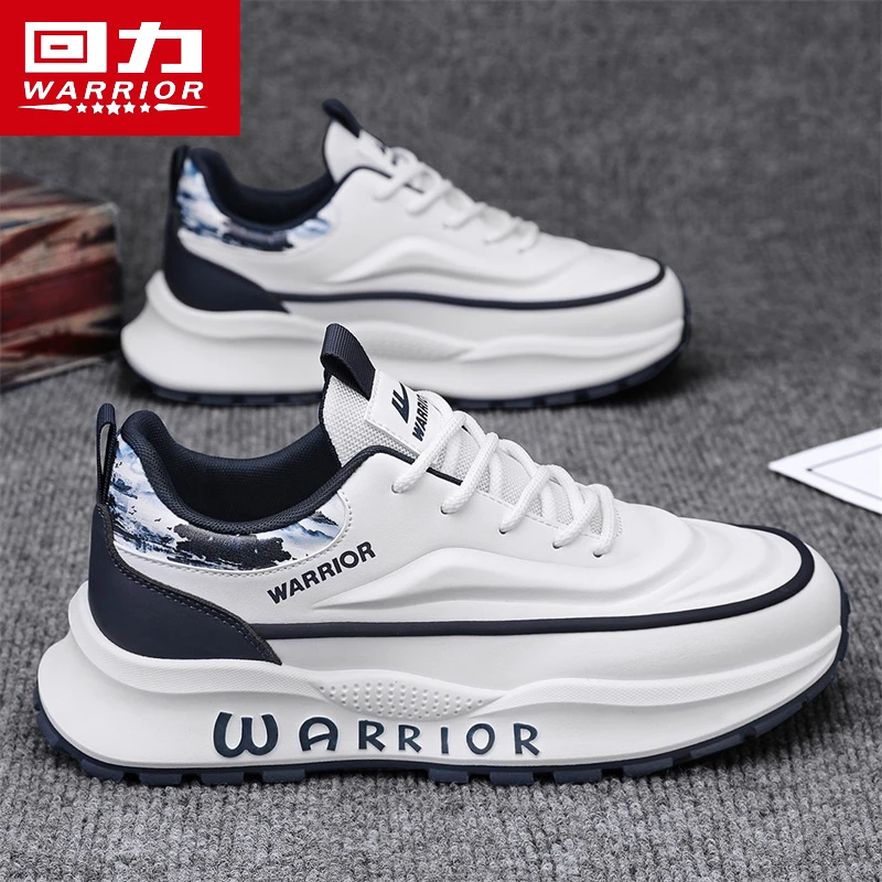 回力男鞋冬季2025新款男士皮面休闲小白跑步运动鞋防滑耐磨老爹鞋
