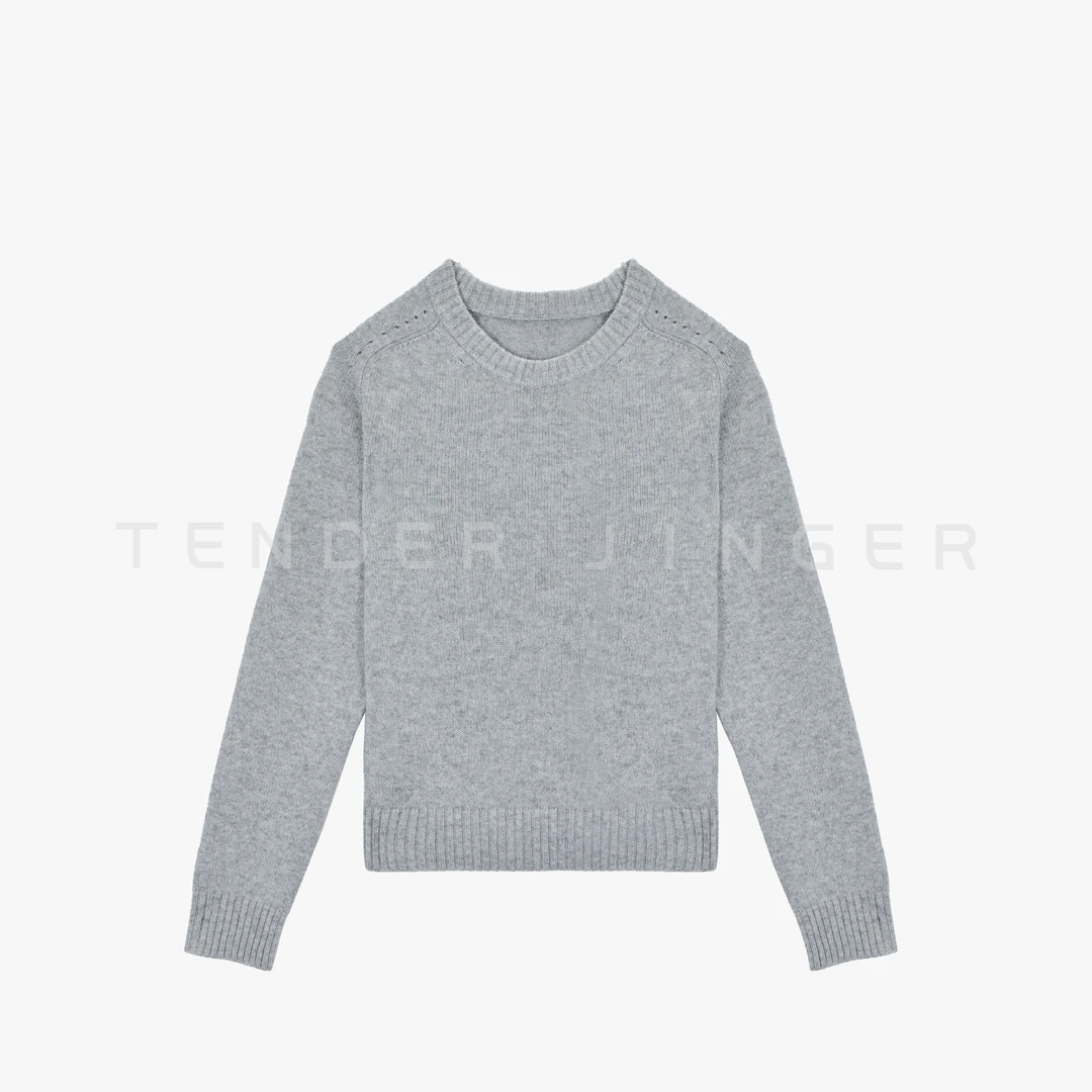 Tender Jinger｜线下专供 立体绣羊绒羊毛套头针织衫T54BBS50556