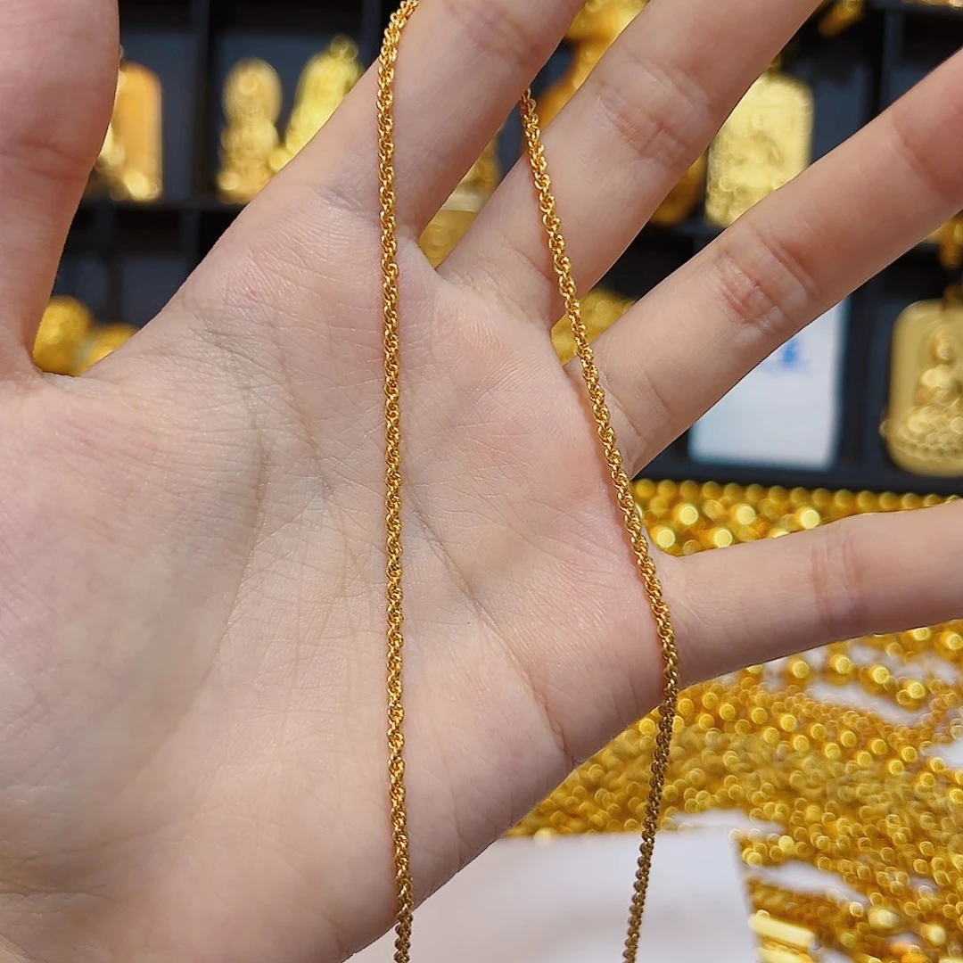 无合金无合金细的麻花项链