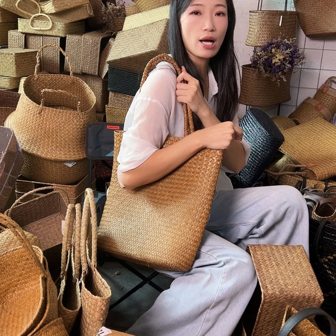 编织带草编包/草编收纳盒微瑕疵