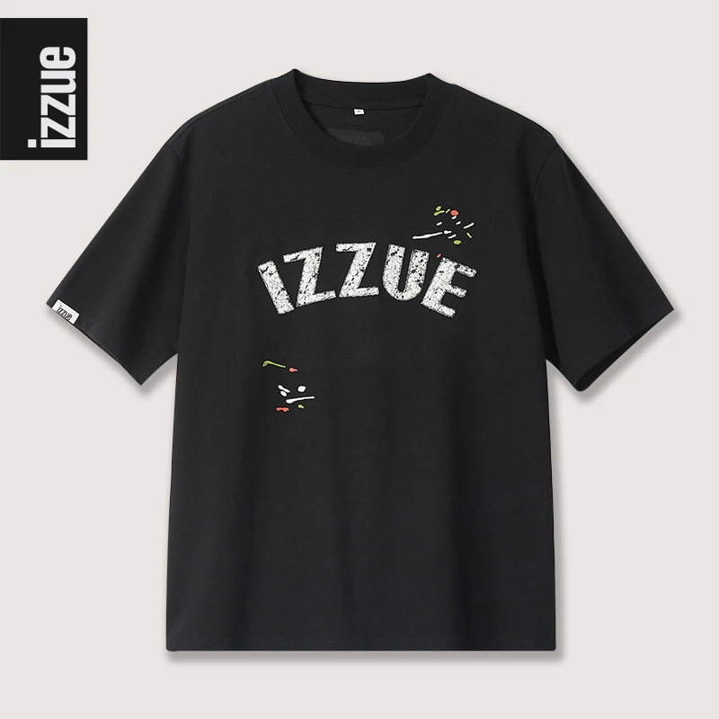 【高端线】发泡胶纯棉短袖夏季刺绣休闲T恤设计师简约百搭潮流