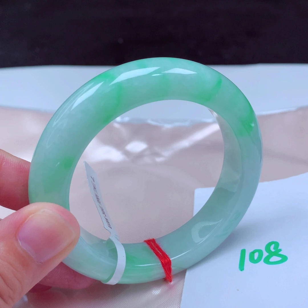 未镶嵌手镯翡翠缅甸天然A货翡翠手镯52.7