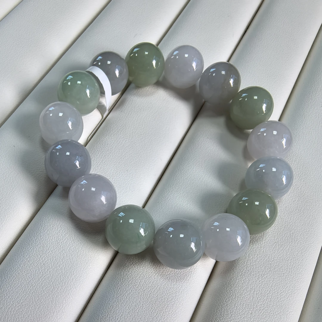 A0135缅甸翡翠多宝手串玉石珠链