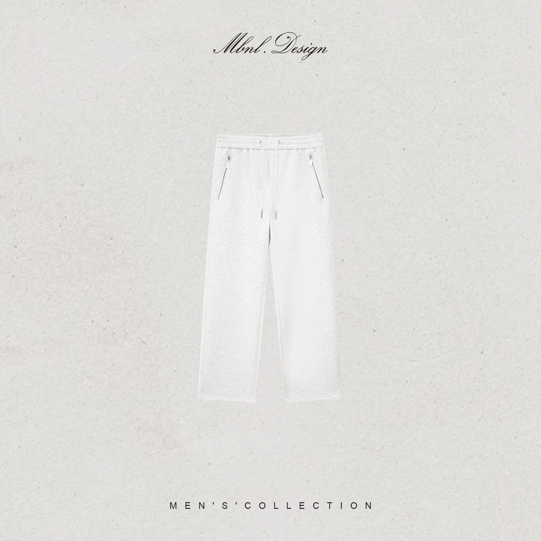 MBNL-F「Side」秦磊男装棉定纺侧缝拉链抽绳休闲裤LL-SKZ2092
