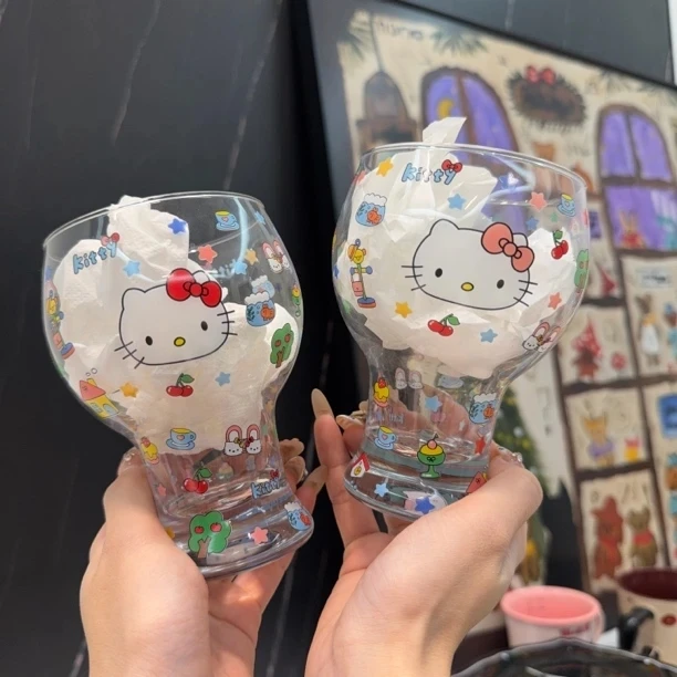 外贸尾单 450ml玻璃大肚杯 2只装