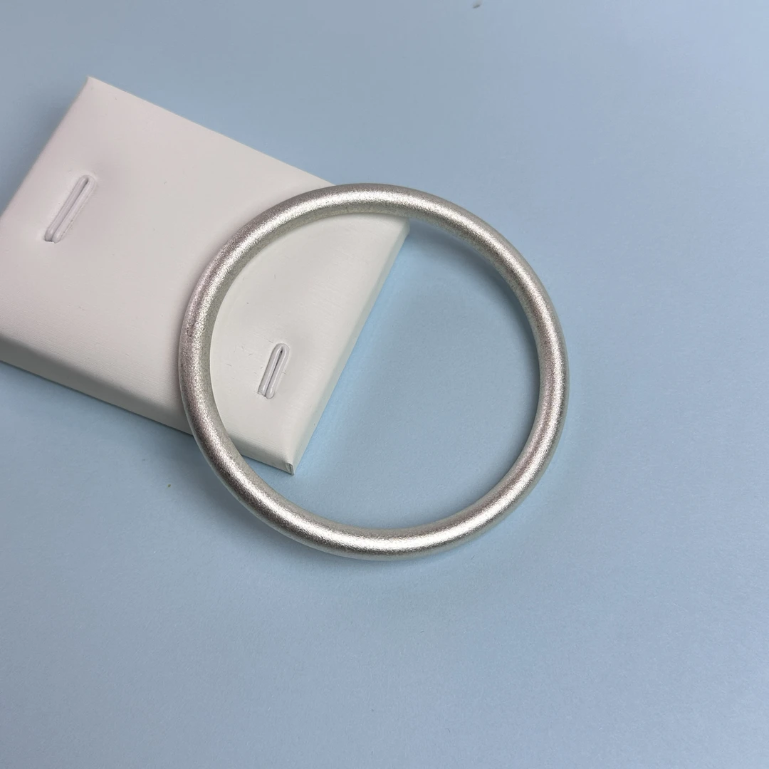 足银银制品 E01素圈经典手镯可选圈口款式
