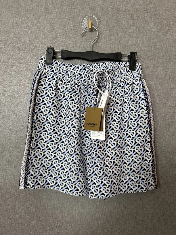 99新 BURBERRY/博柏利 蓝色满印短裤