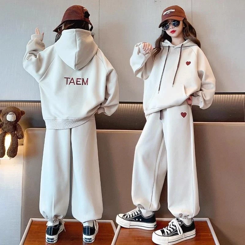 女童套装春秋2025新款卫衣运动服大童女孩秋装衣服女童装儿童秋季