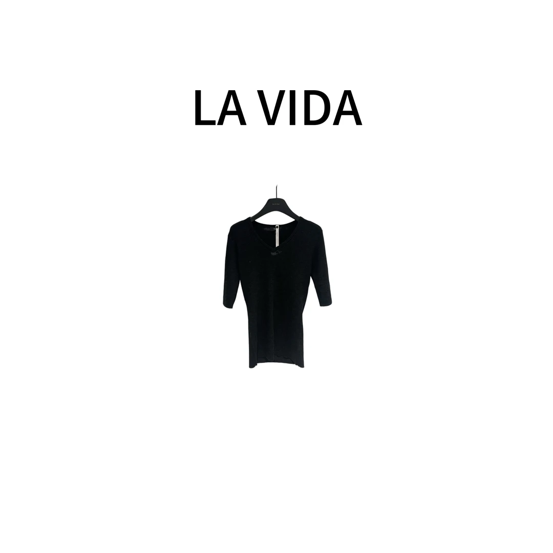 -LA VIDA-【打底必备】中袖两色羊毛打底
