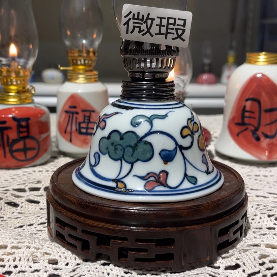 摆件景德镇陶瓷香薰灯