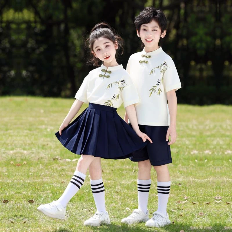 六一儿童合唱演出服幼儿园毕业班服中国风汉服小学生朗诵表演服装