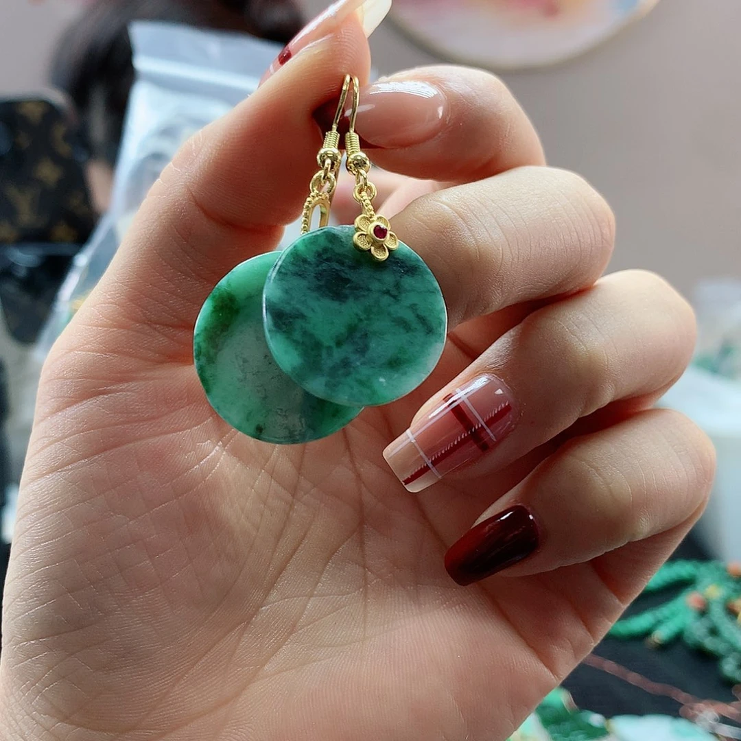 【闪购商品】翡翠耳饰未镶嵌，