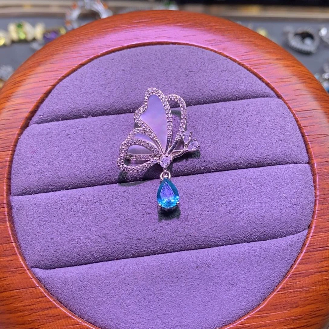 托帕石吊坠(不含链)银S925镶嵌