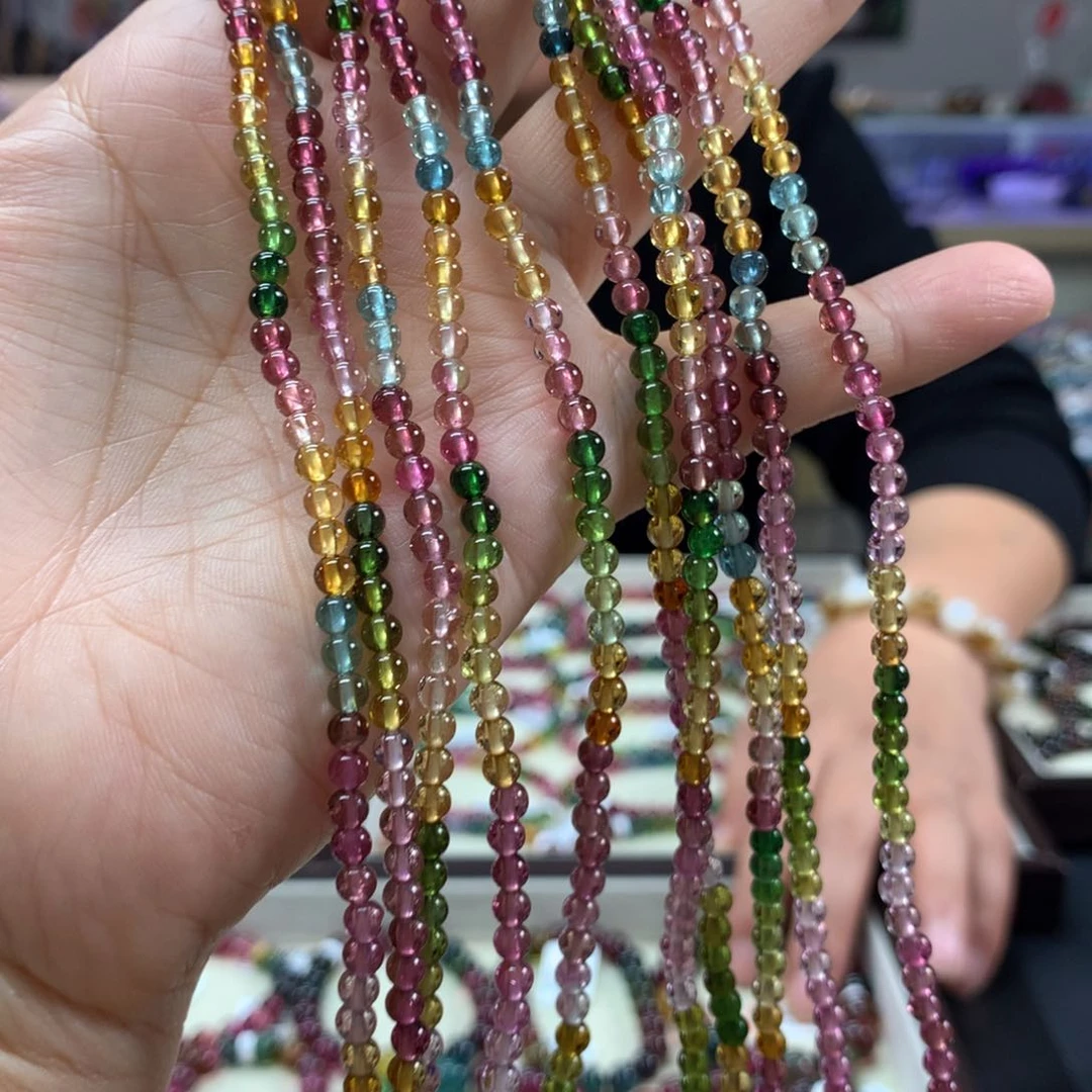 碧玺手链未镶嵌多样性发其一条4.2毫米左右