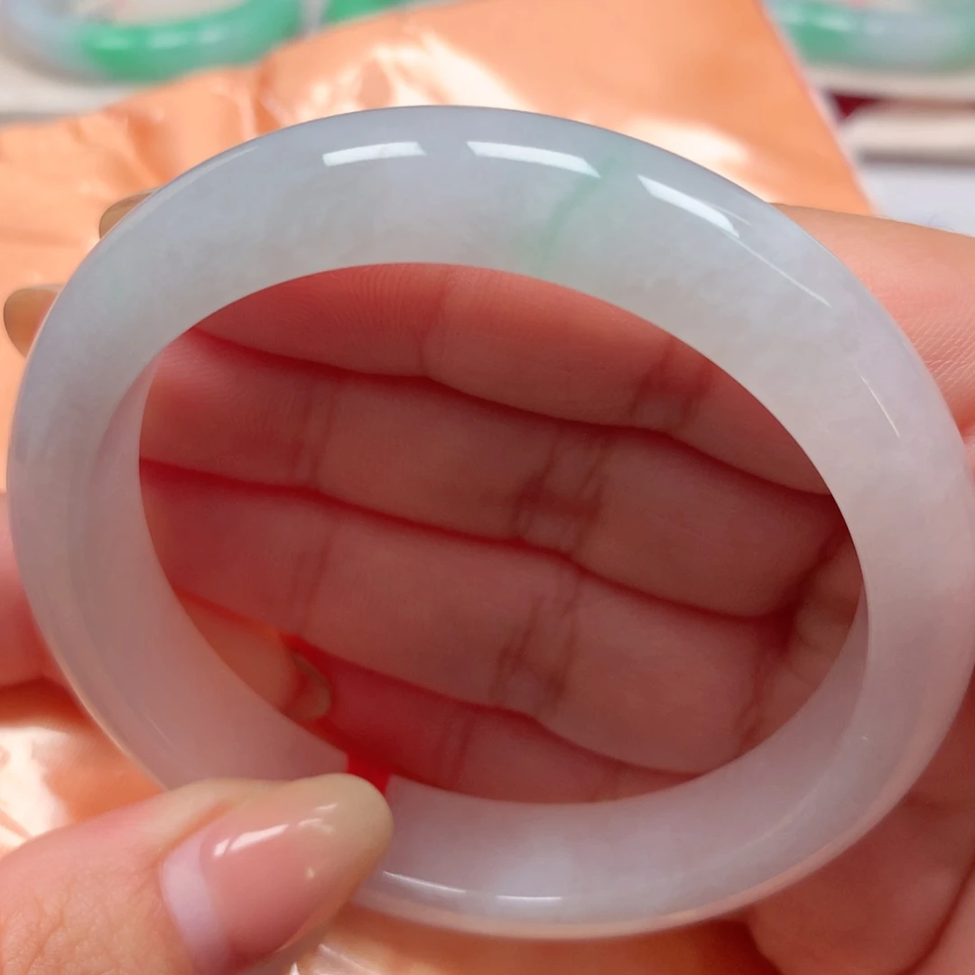 翡翠未镶嵌手镯30冰月光