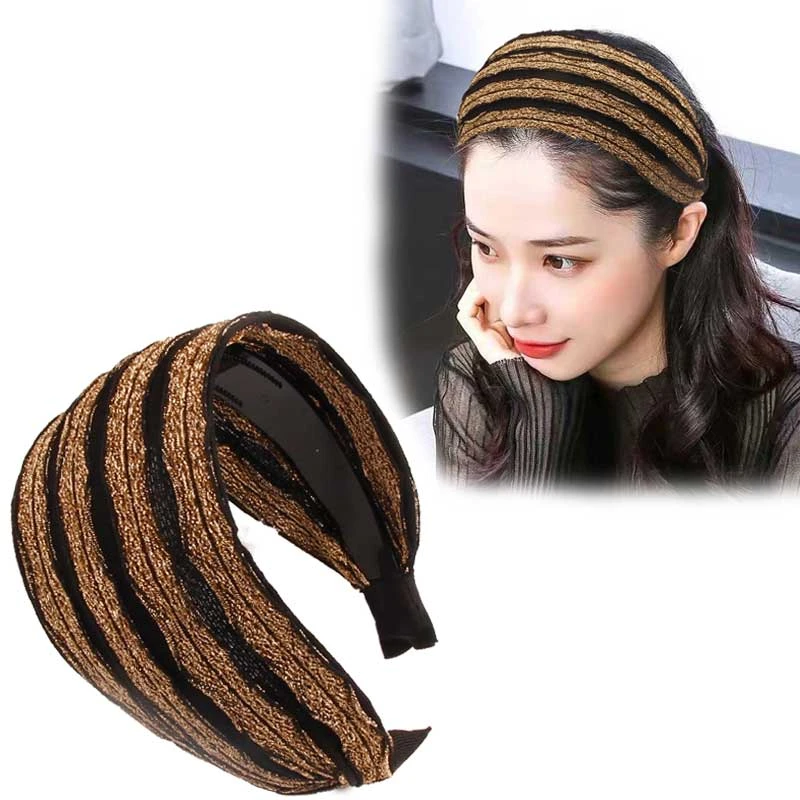 复古时尚超宽发卡发箍女带齿防滑遮白发成人发捆头饰压发洗脸头箍