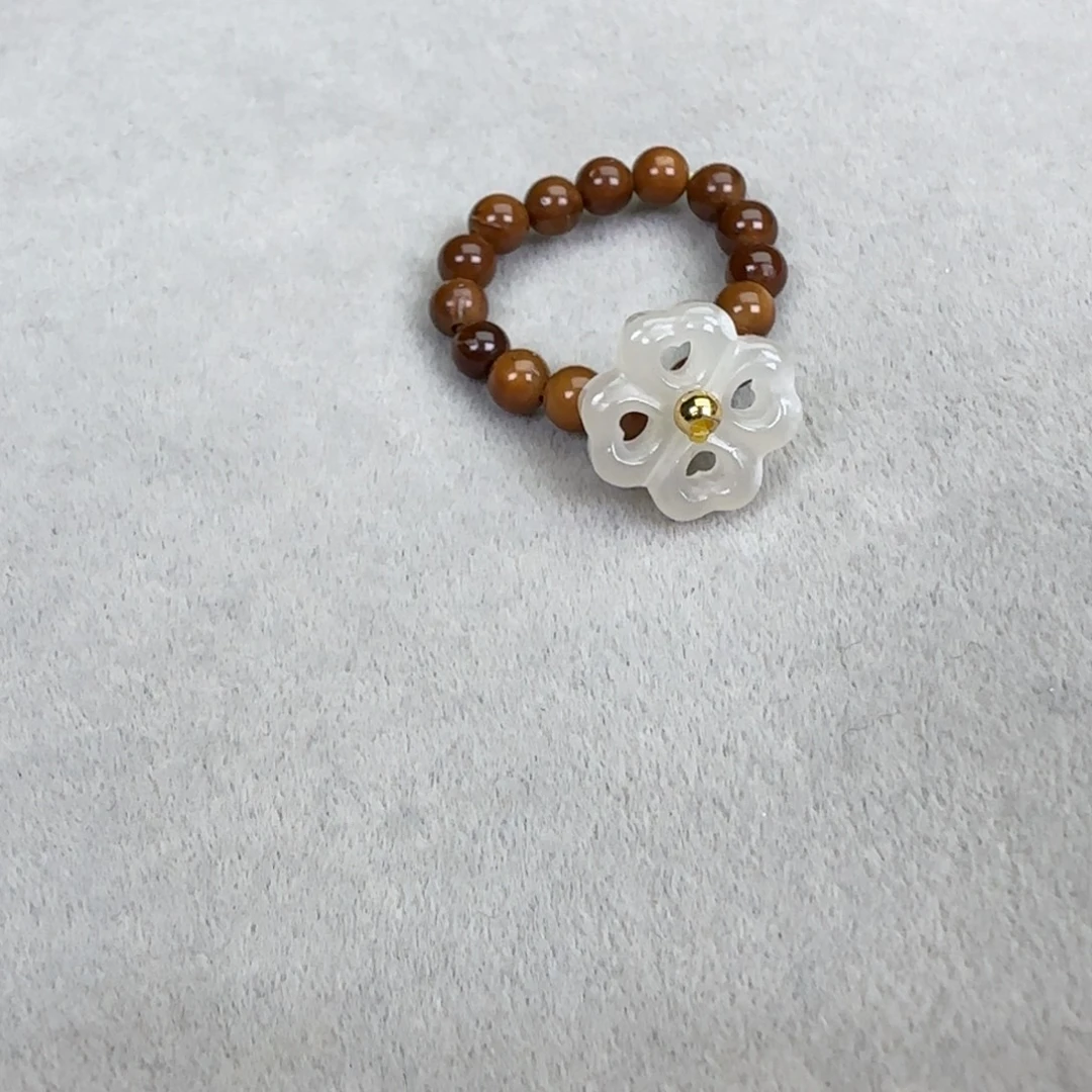 吊坠库克花花戒指