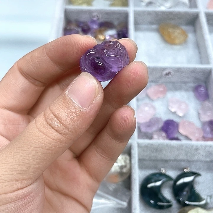 珠宝半成品紫晶银S925镶嵌