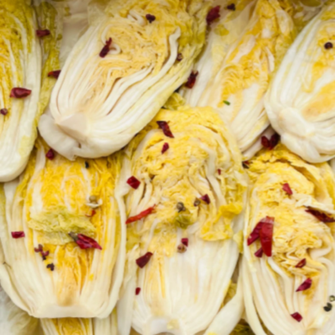 杨麦麦私房菜长条老酸菜/切块老酸菜/一瓶2斤