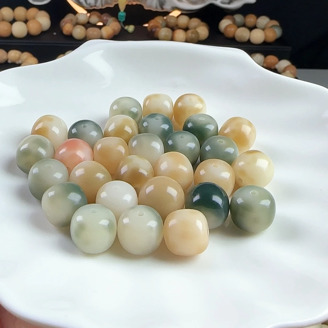 菩提根/象牙果手串卡13三花奶冻桶珠30卡牌➕20备珠