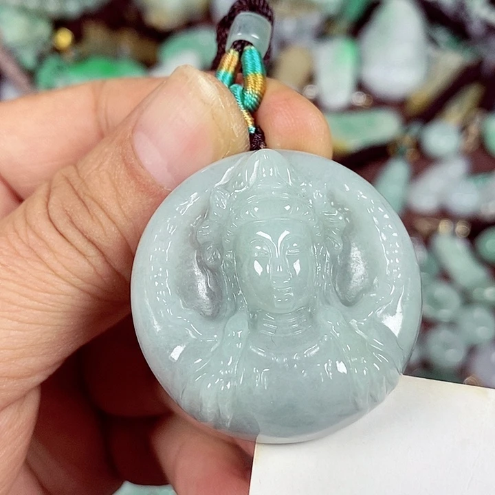 翡翠未镶嵌颈饰天然翡翠玉A货配证书