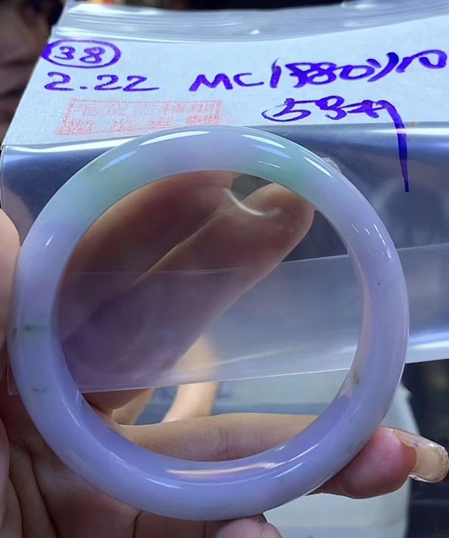 定制翡翠未镶嵌毛货需精细抛光38手镯59+1980元+拍一发一