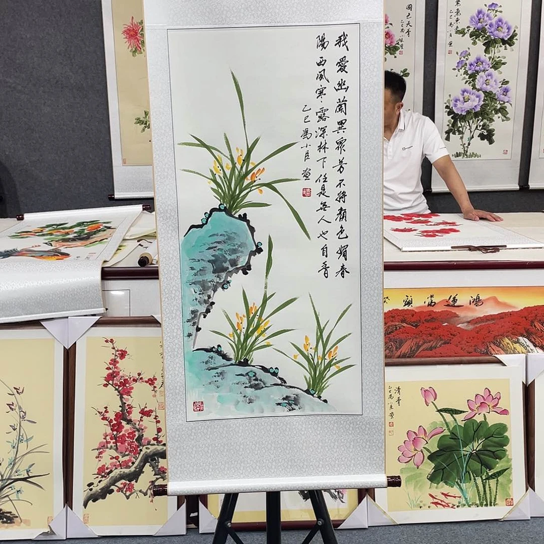 国画手绘手写作品
