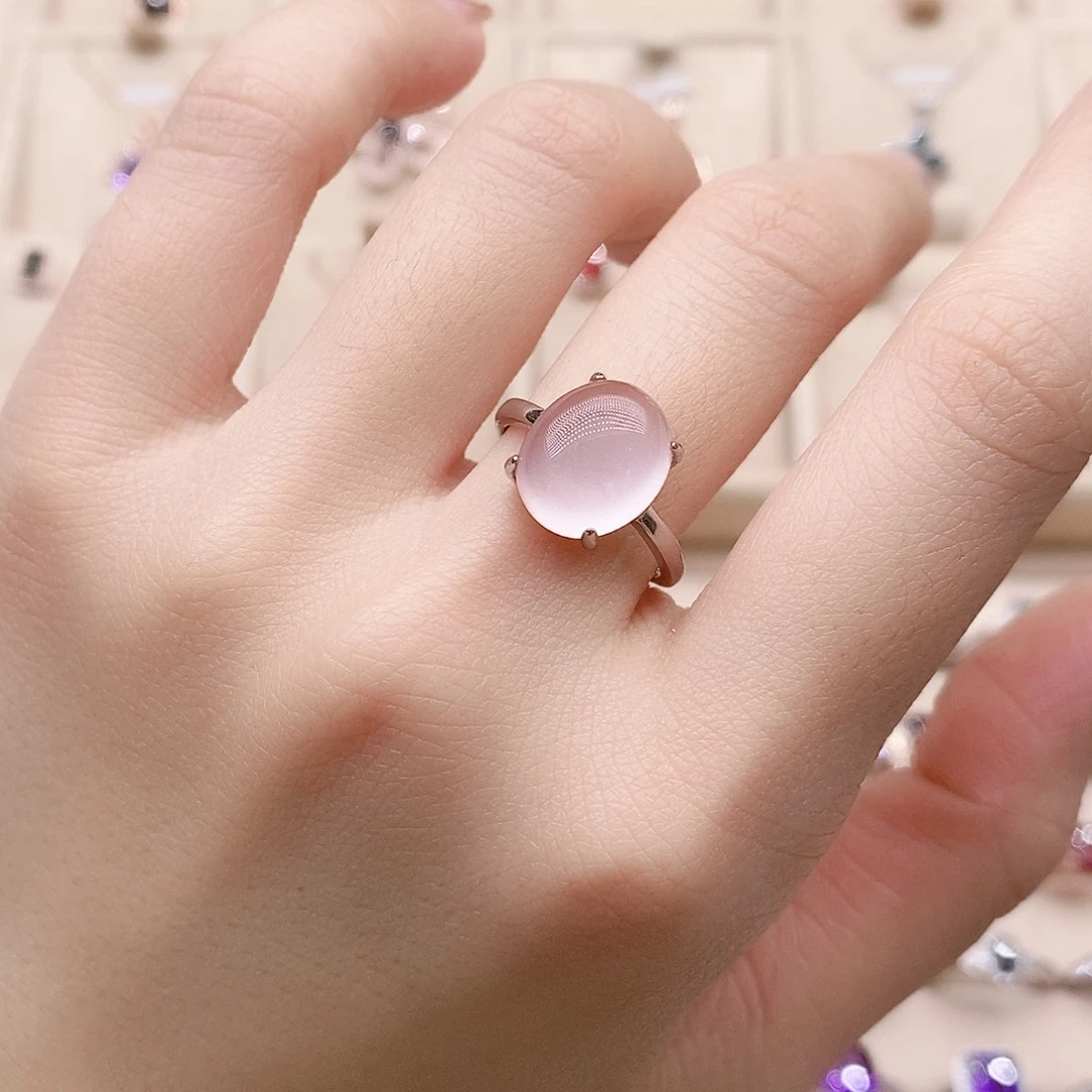 银S925镶嵌芙蓉石戒指戒指