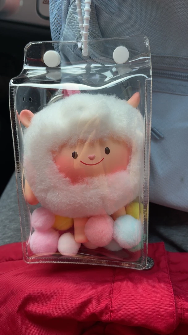 蛋仔毛绒公仔dongdong羊创始版外出保护套加厚版高透明方糖包娃包