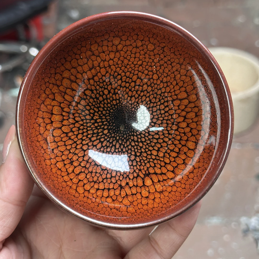 正宗建盏主人杯 红鹧鸪斑【敛口器型】