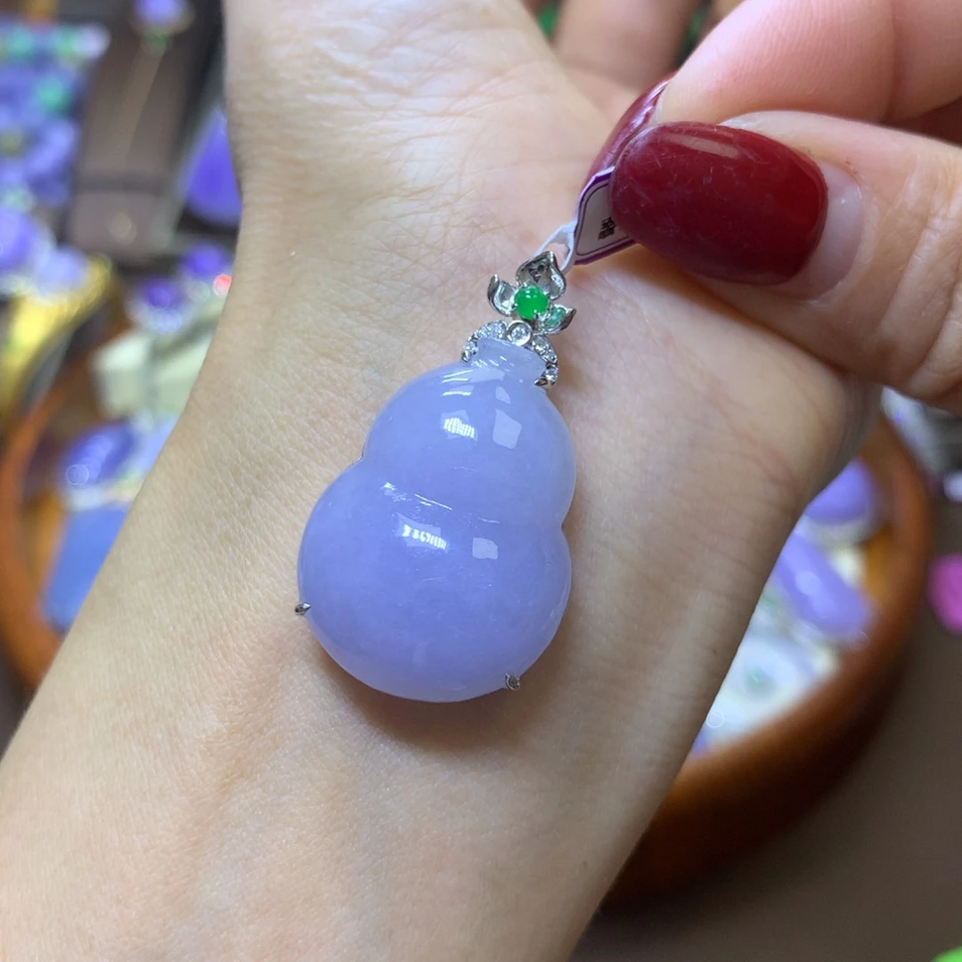 【闪购商品】翡翠颈饰18K金镶嵌A****a翡翠