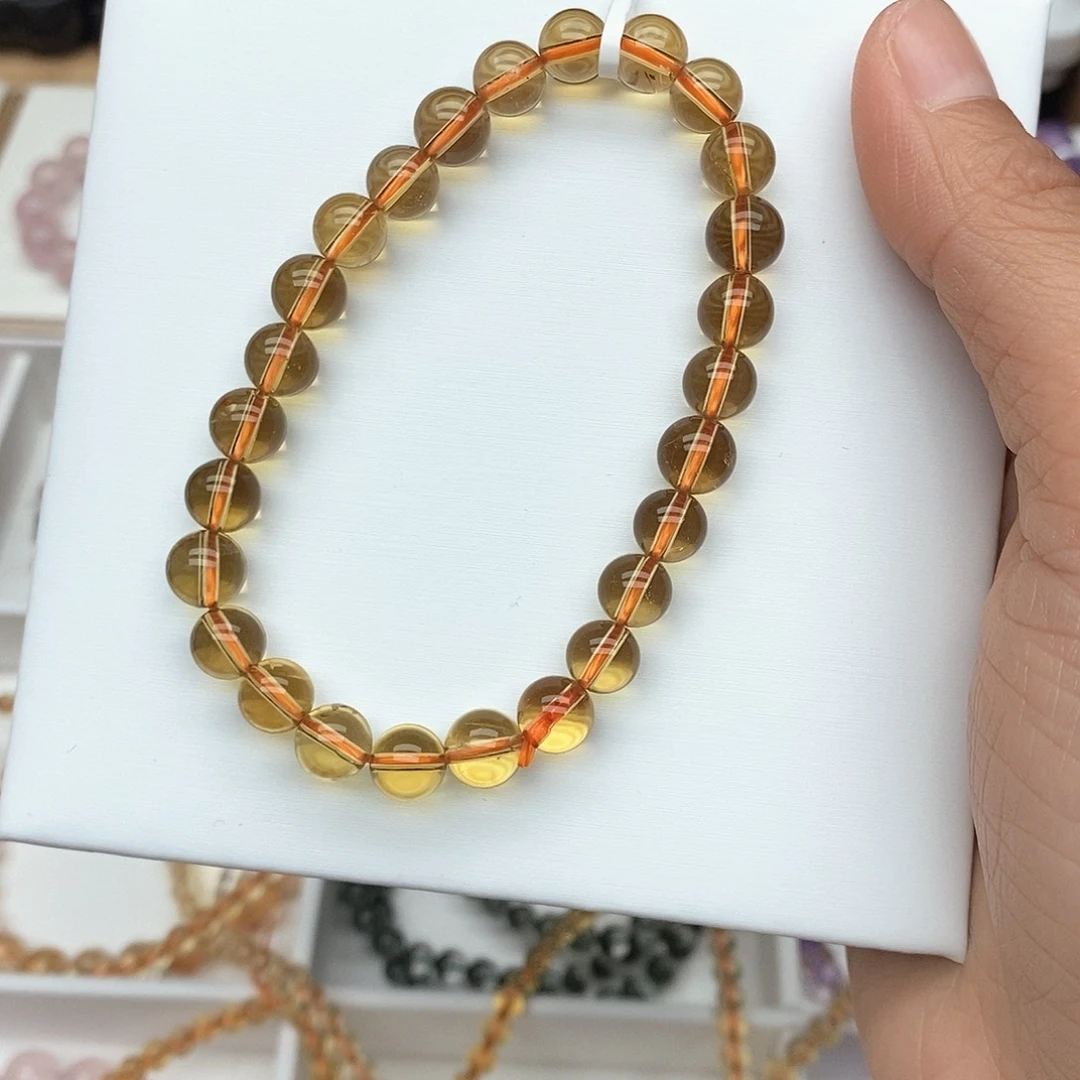 水晶手链未镶嵌Q*巴西黄水晶7