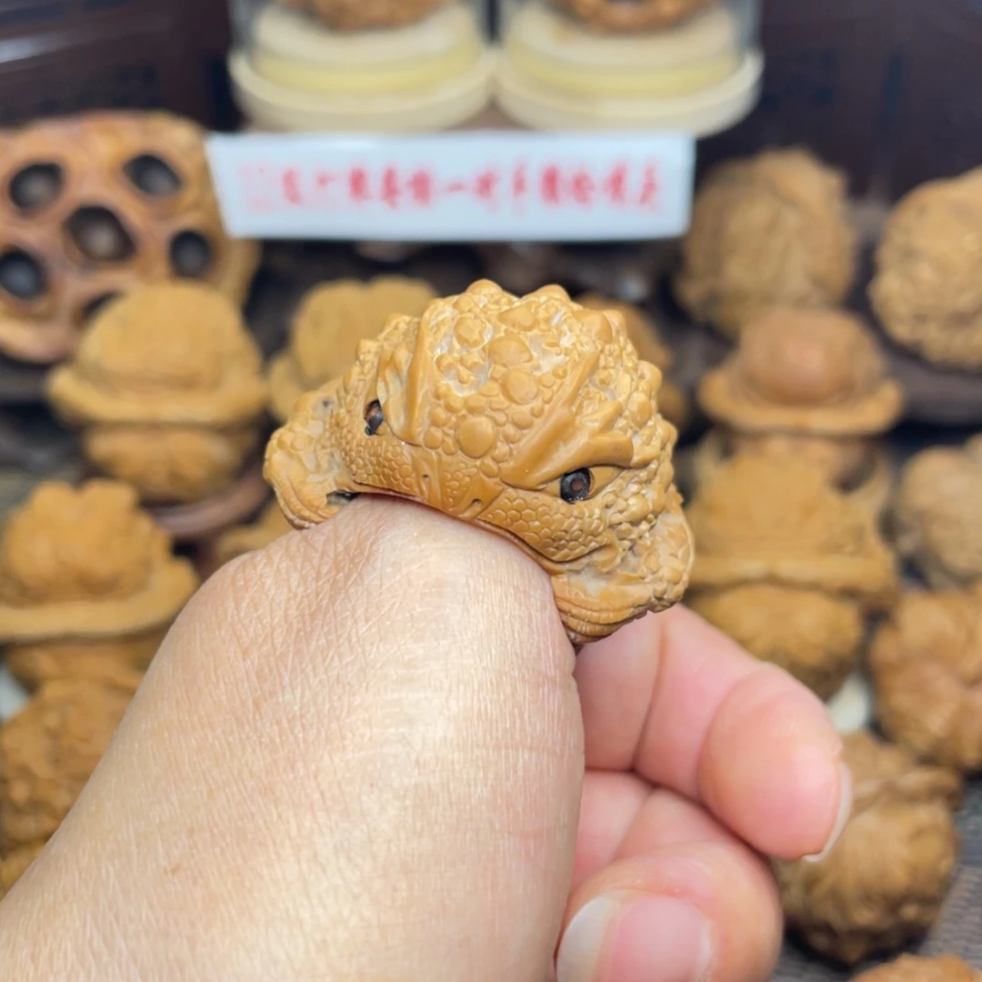 核桃手串/手链金蝉财神核桃雕刻核桃