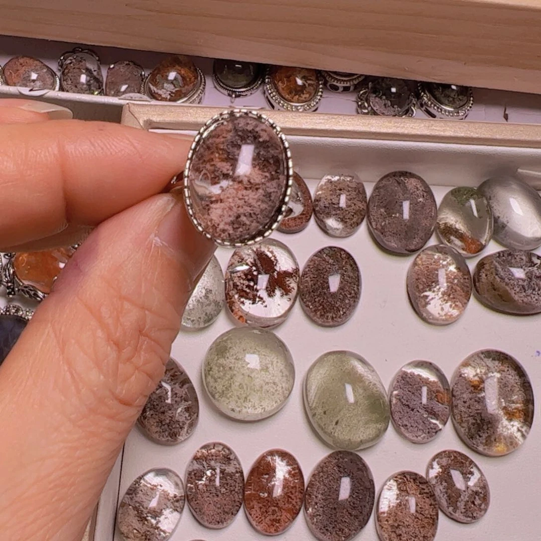 水晶手链银S800镀金镶嵌小****