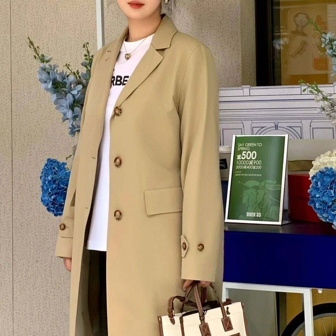 未使用 BURBERRY/博柏利 Burberry卡其色风衣外套
