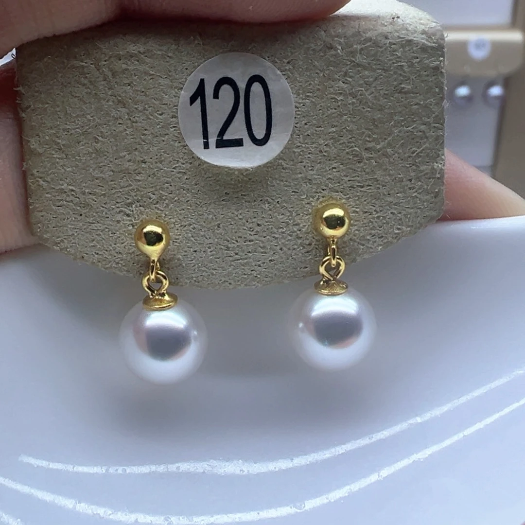 银S925镶嵌淡水珍珠耳饰