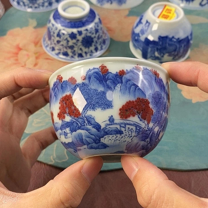 杯现代景德镇全手工全手绘茶具1688888微瑕