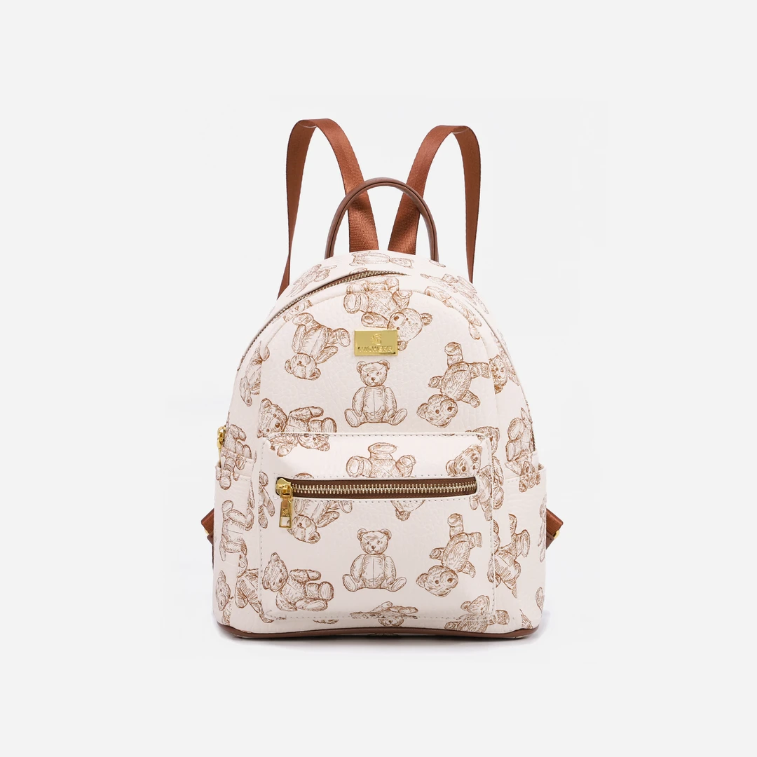 时尚休闲百搭女士双肩包JD24107406金棕