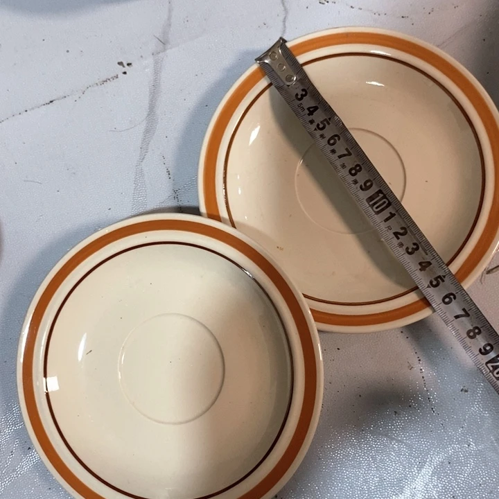 瓷片炻器瓷碟子一对