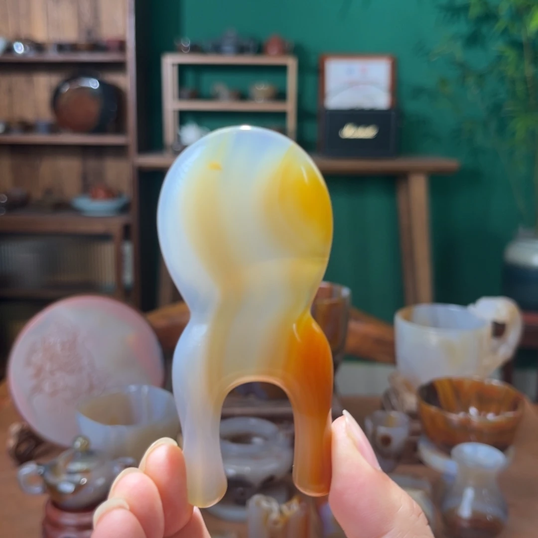 玛瑙/玉髓未镶嵌鼻刮