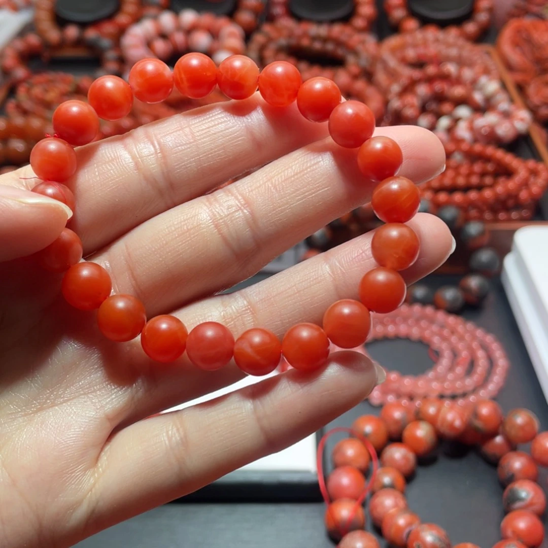 南红玛瑙手链未镶嵌