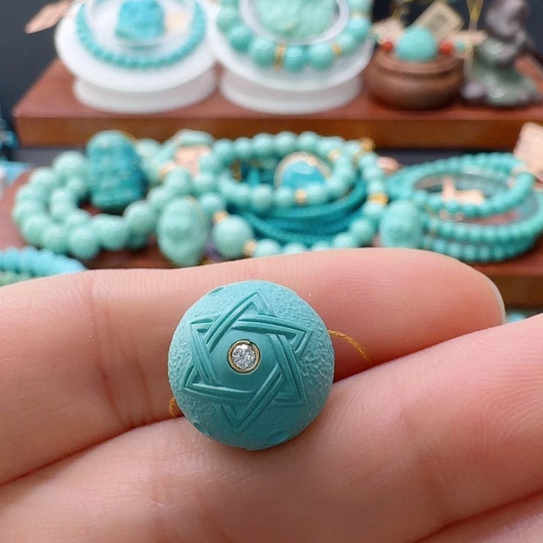 绿松石未镶嵌珠宝半成品