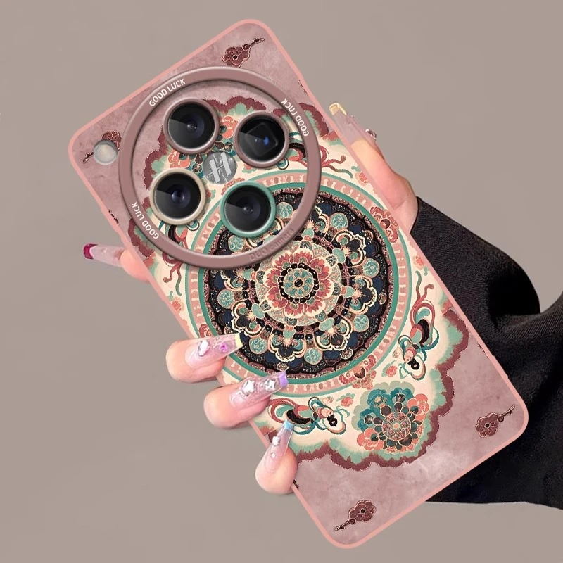 花边敦煌纹适用oppofindx8ultra手机壳ins风findx8s保护壳防摔x8s