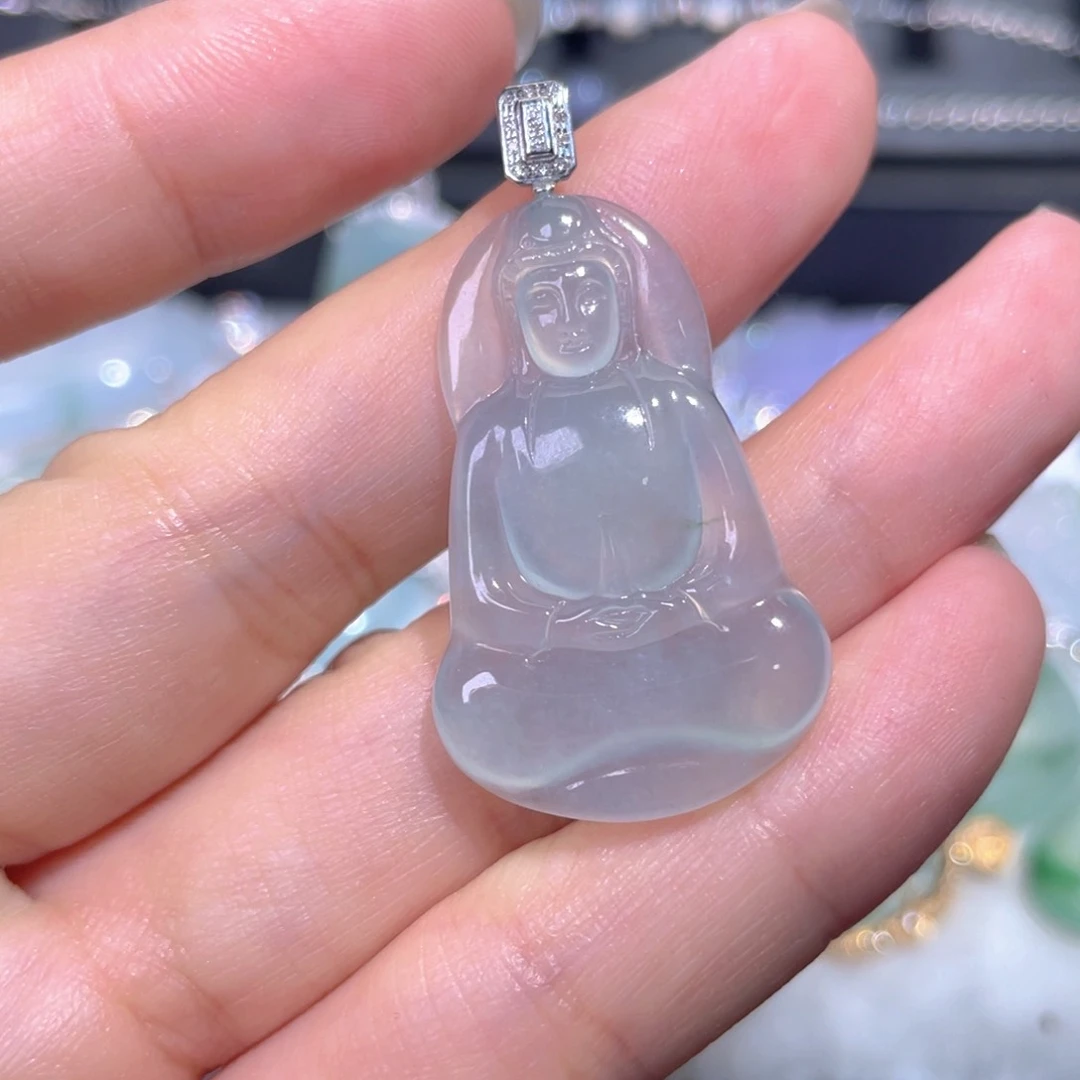 颈饰18K金镶嵌翡翠翡翠