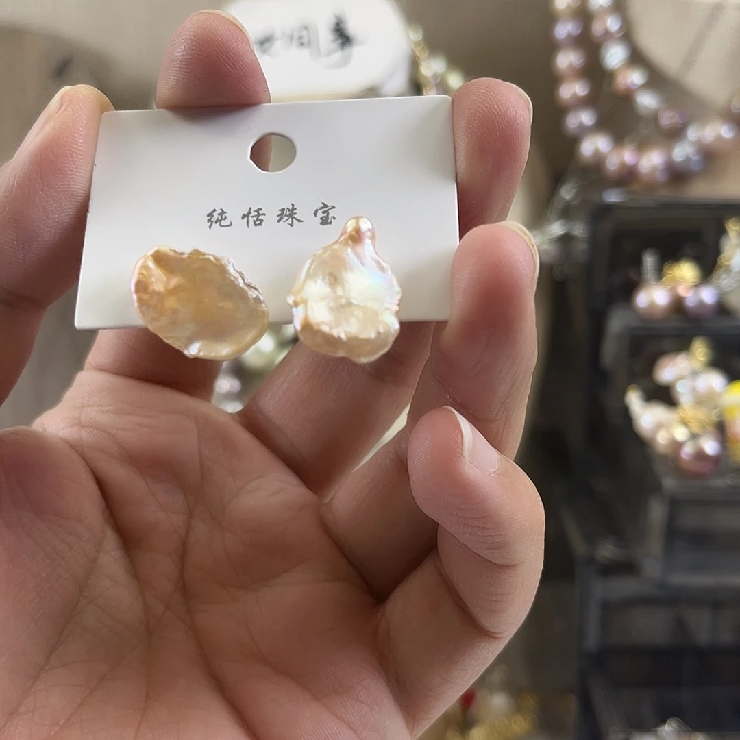 淡水珍珠耳饰未镶嵌郁****?【纯恬】
